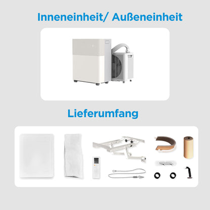 Midea PortaSplit-E Mobiles Klimagerät, Kühlen A++/Heizen A+