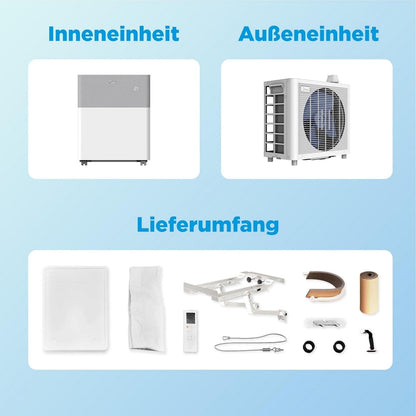 Midea Portasplit Cool Mobiles Klimagerät, nur Kühlen, A++, 8000 BTU 2,3 kW