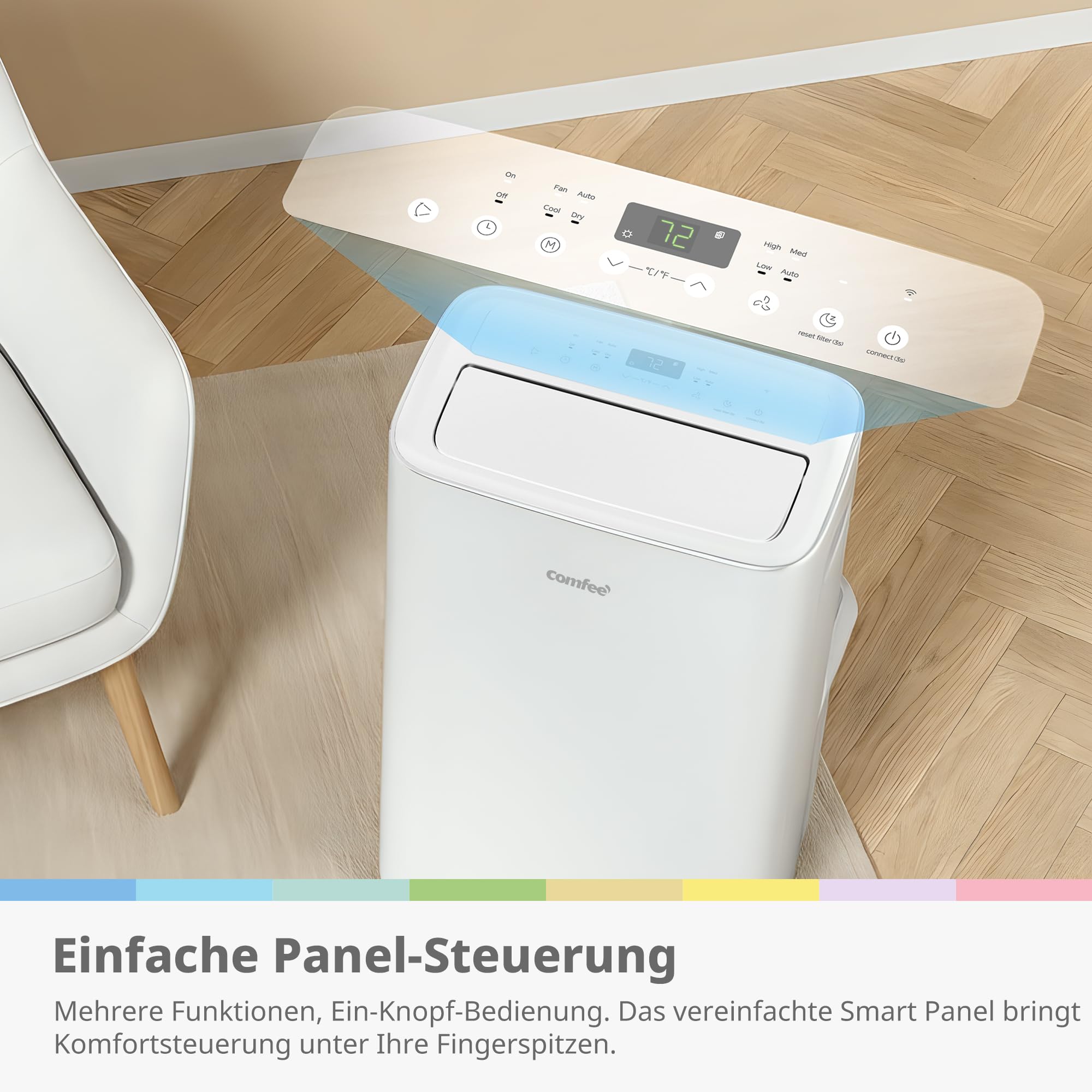 Comfee Mobiles Klimagerät Breezy Cool Pro 2.6, 9000 BTU, 2,6kW