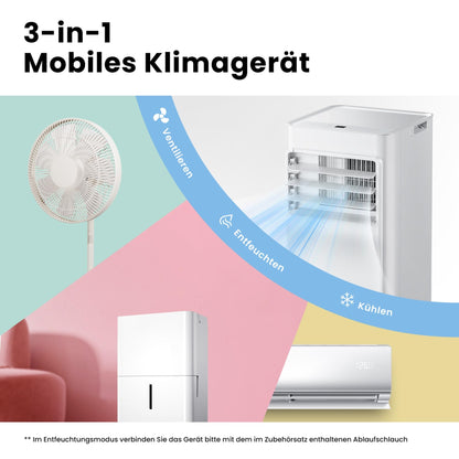 Comfee Mobiles Klimagerät Breezy Cool Pro 2.6, 9000 BTU, 2,6kW