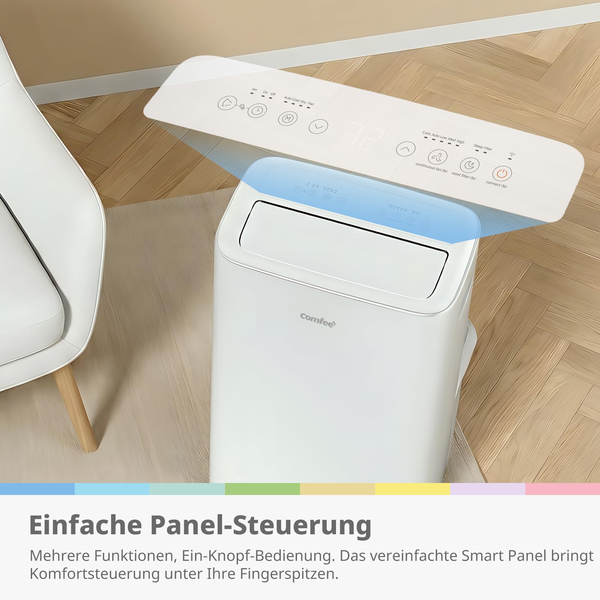 Comfee Mobiles Klimagerät Breezy Cool Pro 2.6, 9000 BTU, 2,6kW