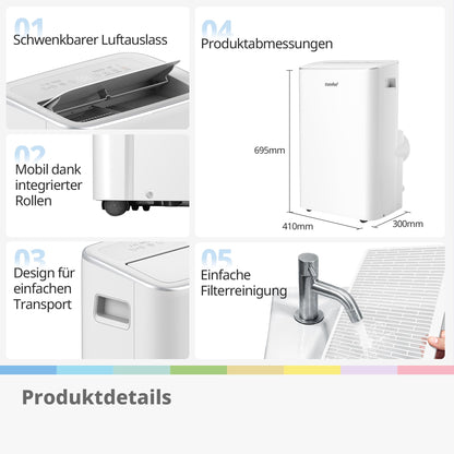 Comfee Mobiles Klimagerät Breezy Cool Pro 2.6, 9000 BTU, 2,6kW