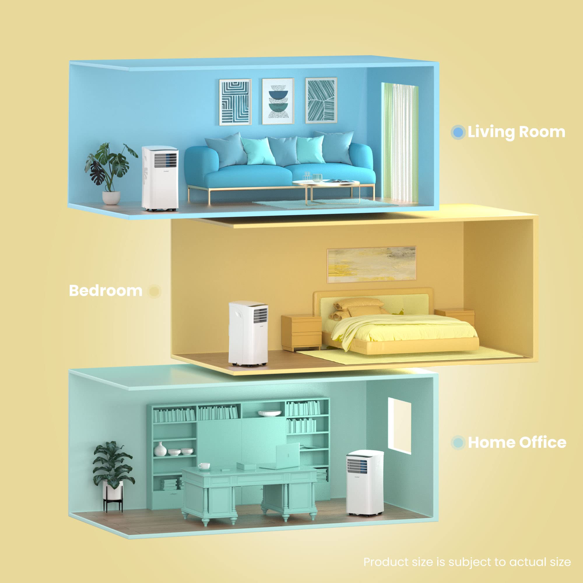 Comfee Mobiles Klimagerät Breezy Cool Pro 2.6, 9000 BTU, 2,6kW