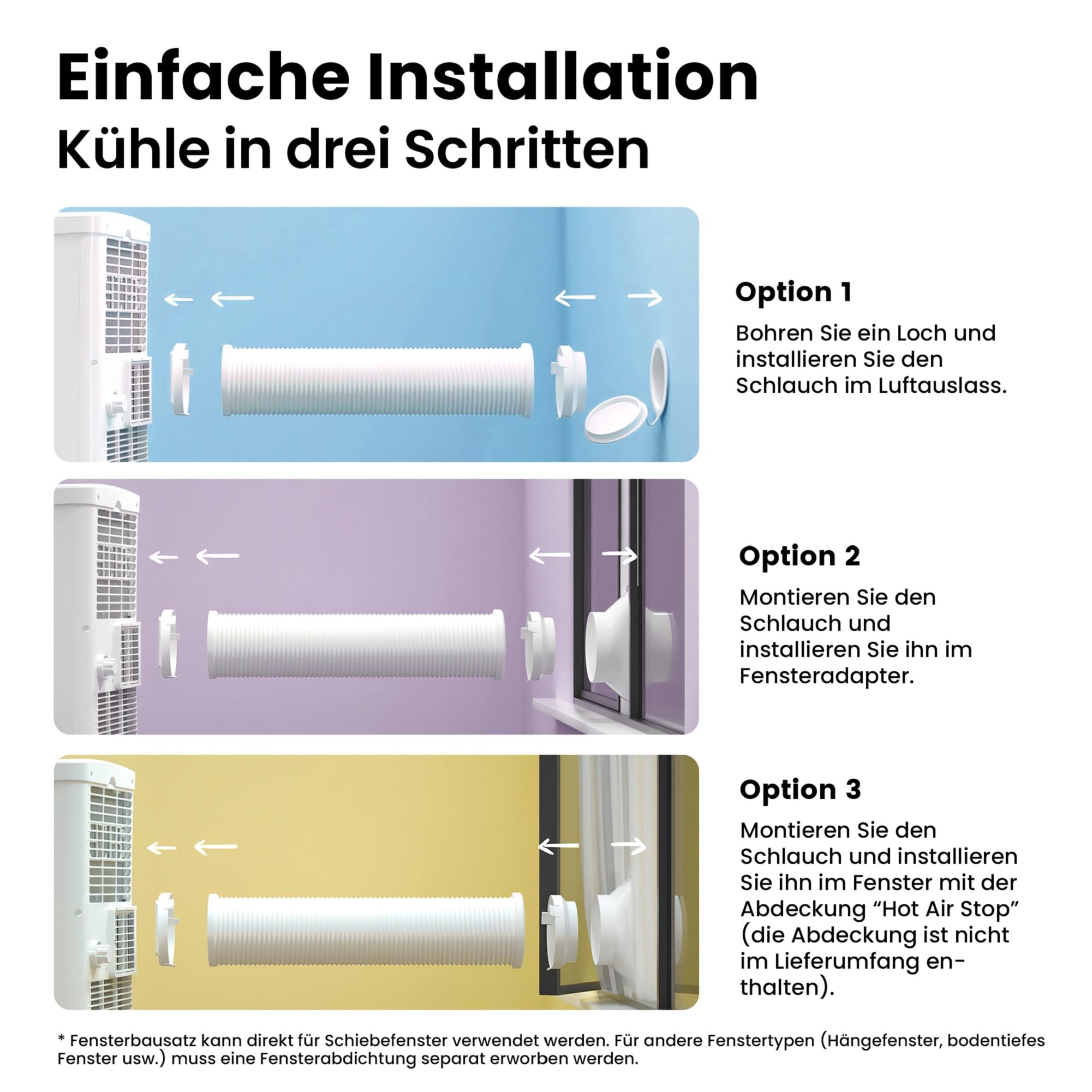 Comfee Mobiles Klimagerät Breezy Cool Pro 2.6, 9000 BTU, 2,6kW