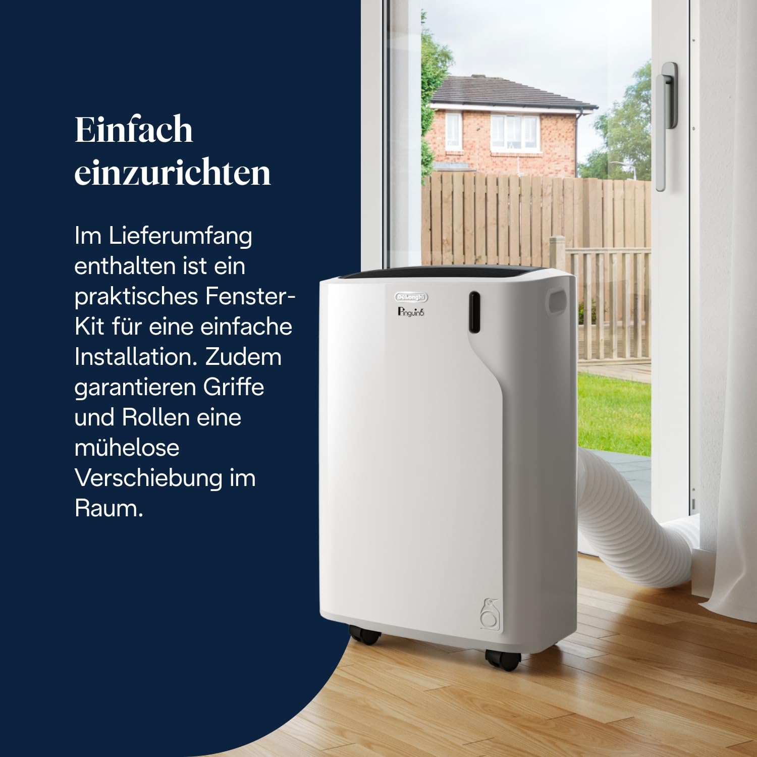 De'Longhi Pinguino - Mobiles 3-in-1 Klimagerät, für Räume bis 27 m²