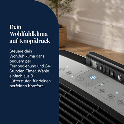 De'Longhi Pinguino - Mobiles 3-in-1 Klimagerät, für Räume bis 27 m²