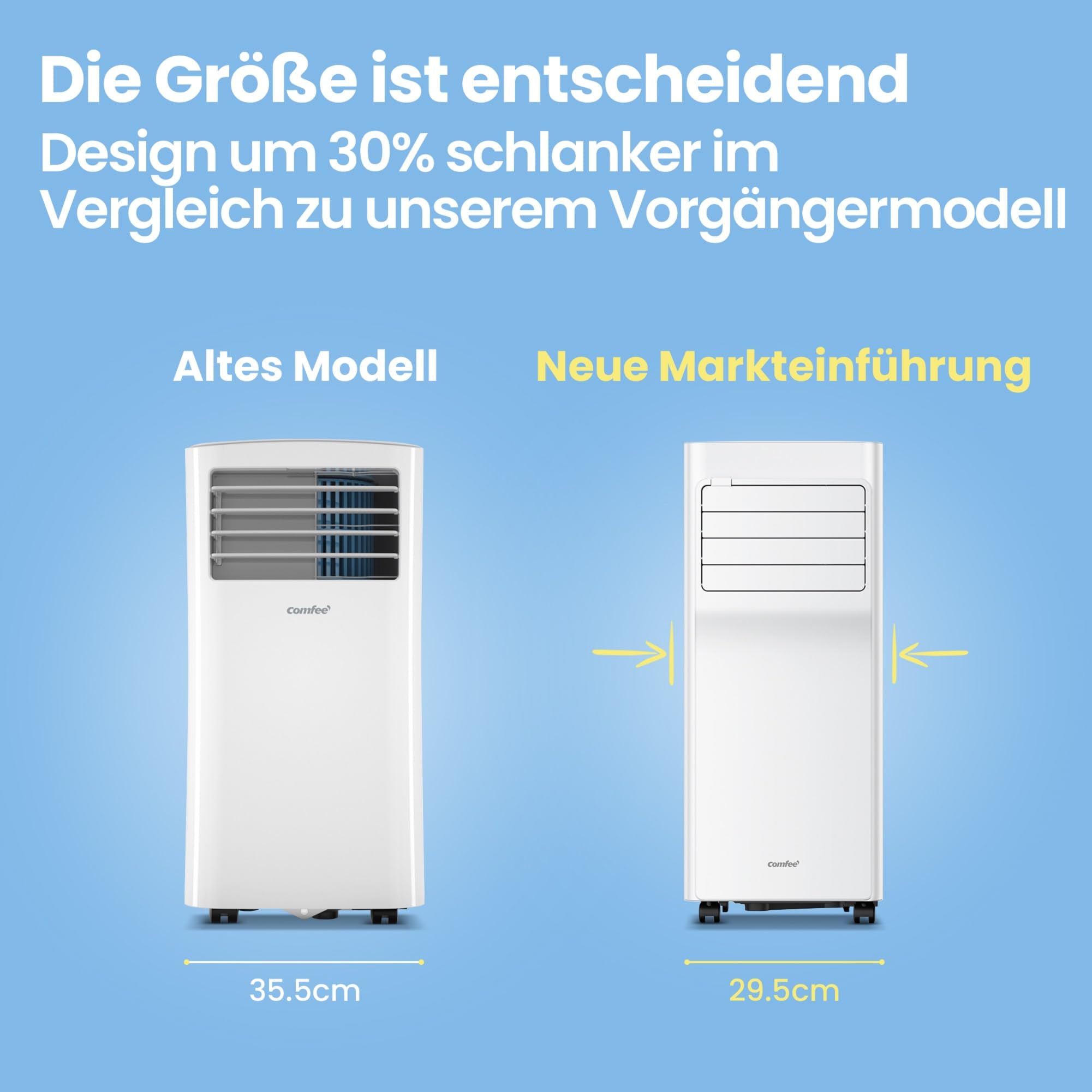 Comfee Mobiles Klimagerät Breezy Cool Pro 2.6, 9000 BTU, 2,6kW