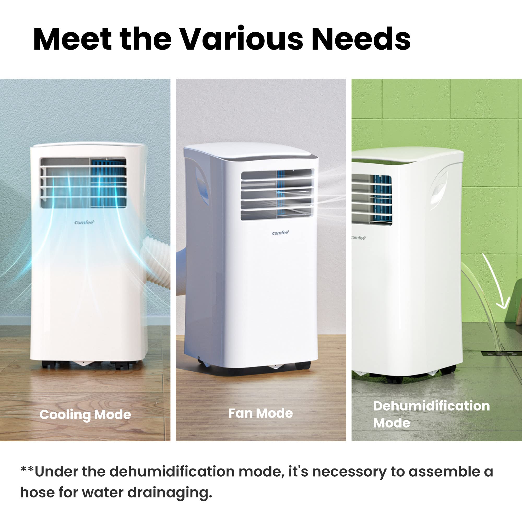 Comfee Mobiles Klimagerät Breezy Cool Pro 2.6, 9000 BTU, 2,6kW