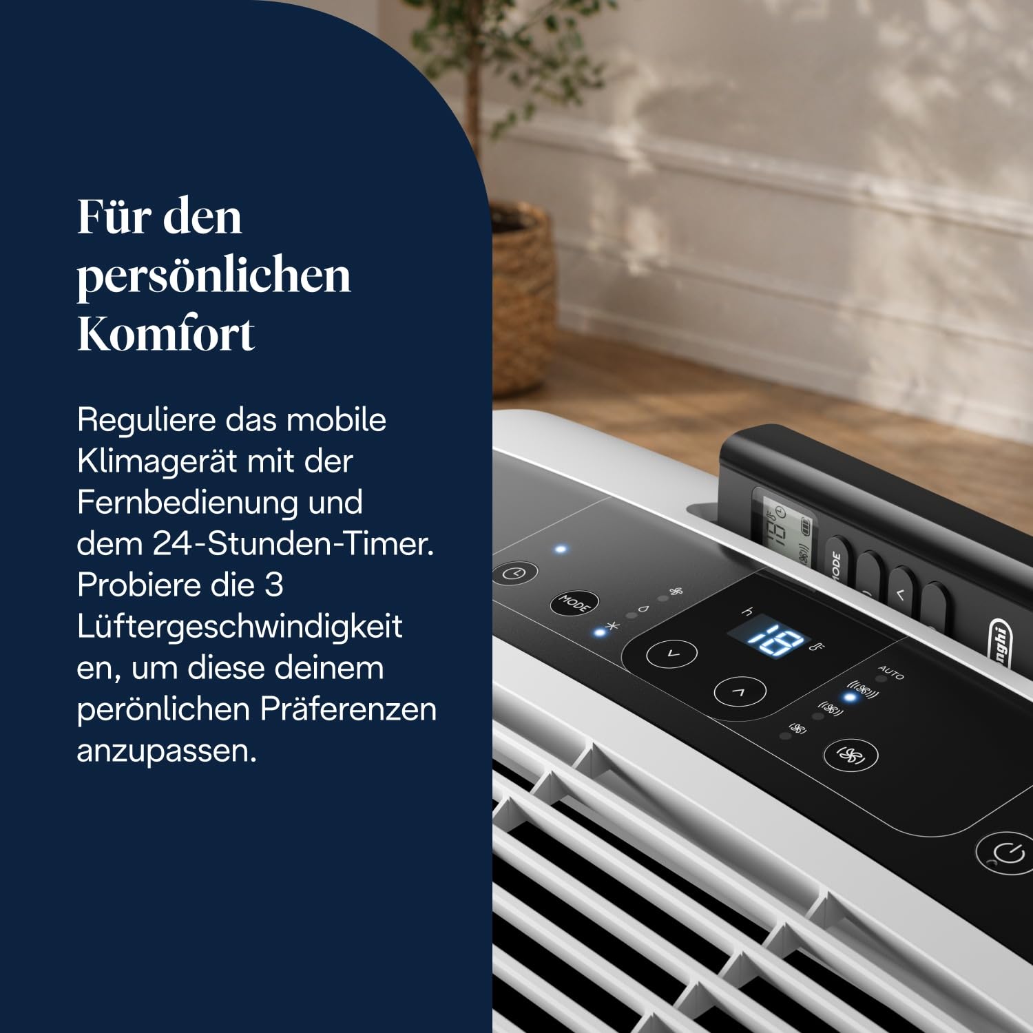 De'Longhi Pinguino - Mobiles 3-in-1 Klimagerät, für Räume bis 27 m²