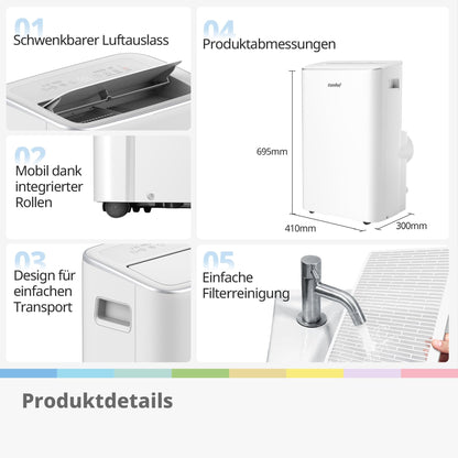 Comfee Mobiles Klimagerät Breezy Cool Pro 2.6, 9000 BTU, 2,6kW