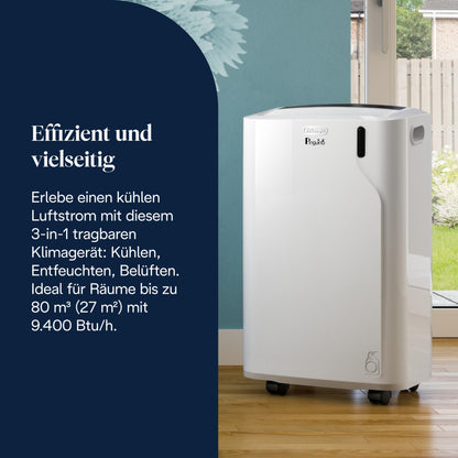De'Longhi Pinguino - Mobiles 3-in-1 Klimagerät, für Räume bis 27 m²