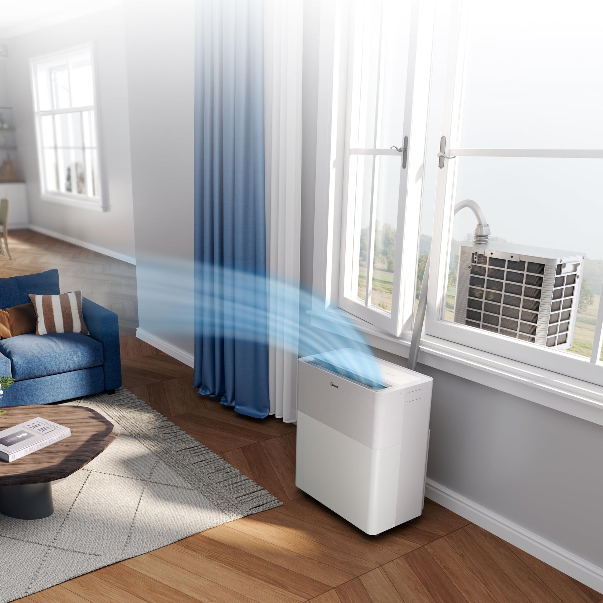 Midea PortaSplit-E Mobiles Klimagerät, Kühlen A++/Heizen A+