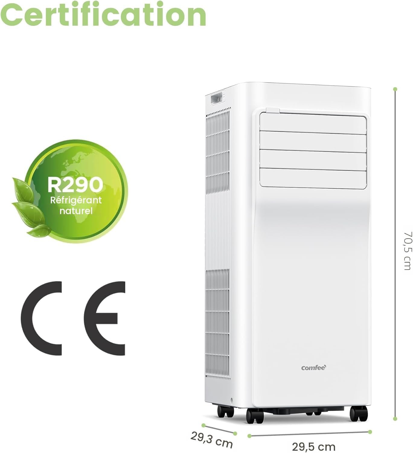 Comfee Breezy Cool Pro 2.0 mobile Klimaanlage 7000 BTU 2,0 kW WLAN App R290 bis 25m²